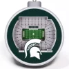 Brand new 🔥 NCAA Michigan State Spartans FB 3D StadiumView Ornament - Spartan Stadium by You The Fan 🧨 -You The Fan Sales Belk 3648