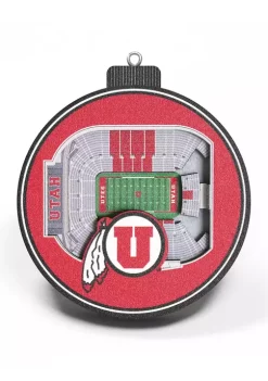 Outlet ⌛ NCAA Utah Utes 3D StadiumView Ornament - Jon M. Huntsman Center by You The Fan 🔔 -You The Fan Sales Belk 365