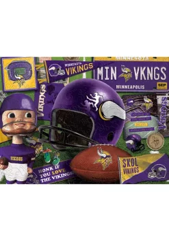Best Pirce 😍 NFL Minnesota Vikings Wooden Retro Series Puzzle by You The Fan 🤩 -You The Fan Sales Belk 3743