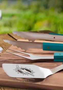Promo 🔔 NFL Miami Dolphins Spirit Series 3-Piece BBQ Set by You The Fan ❤️ -You The Fan Sales Belk 3753