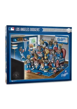 Cheap 🎉 MLB Los Angeles Dodgers Purebred Fans 500 Piece Puzzle - "A Real Nailbiter" by You The Fan ⌛ -You The Fan Sales Belk 3767