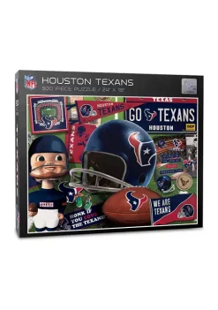 Promo 😀 Houston Texans Retro Series Puzzle - 500 Pieces by You The Fan 🤩 -You The Fan Sales Belk 3800