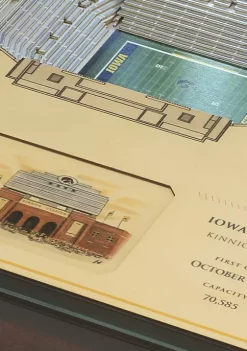 Budget ✨ NCAA Iowa Hawkeyes 25 Layer StadiumViews End Table - Kinnick Stadium by You The Fan 🧨 -You The Fan Sales Belk 3844