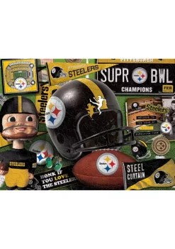 Best Sale π NFL Pittsburgh Steelers Wooden Retro Series Puzzle by You The Fan π