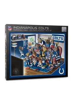 Outlet ⌛ NFL Indianapolis Colts Purebred Fans 500-Piece Puzzle-"A Real Nailbiter" by You The Fan 😍 -You The Fan Sales Belk 3999