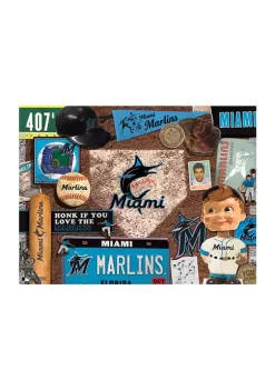 Coupon 😉 MLB Miami Marlins Retro Series Puzzle - 500 Pieces by You The Fan ⭐ -You The Fan Sales Belk 4030