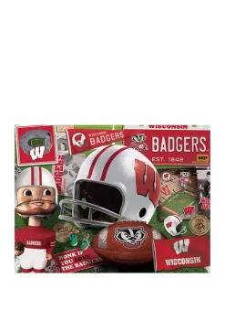 Best Pirce 👍 NCAA Wisconsin Badgers Retro Series Puzzle - 500 Pieces by You The Fan 🔥 -You The Fan Sales Belk 4034
