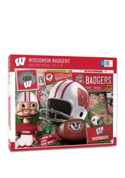 Best Pirce 👍 NCAA Wisconsin Badgers Retro Series Puzzle - 500 Pieces by You The Fan 🔥 -You The Fan Sales Belk 4035