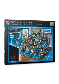 Best deal 👏 NFL Detroit Lions Purebred Fans 500-Piece Puzzle-"A Real Nailbiter" by You The Fan 🧨 -You The Fan Sales Belk 4189