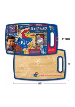Discount ❤️ NCAA Kansas Jayhawks Retro Series Cutting Board by You The Fan ⭐ -You The Fan Sales Belk 4374