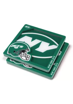Outlet 🔔 NFL New York Jets 3D Logo Series Coasters by You The Fan ❤️ -You The Fan Sales Belk 4389