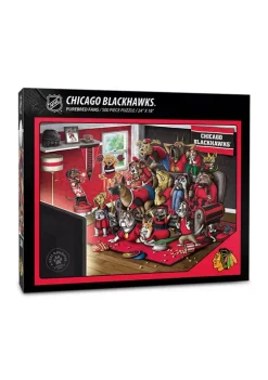 Best Pirce 🛒 NHL Chicago Blackhawks Purebred Fans "A Real Nailbiter" 500 Piece Puzzle by You The Fan 😀