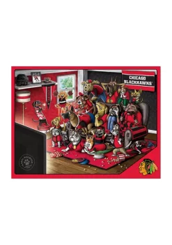 Best Pirce 🛒 NHL Chicago Blackhawks Purebred Fans "A Real Nailbiter" 500 Piece Puzzle by You The Fan 😀 -You The Fan Sales Belk 4401