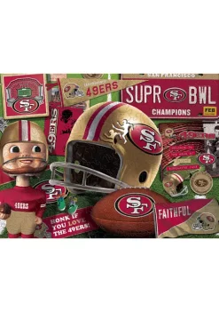 New 😉 NFL San Francisco 49ers Wooden Retro Series Puzzle by You The Fan 🥰 -You The Fan Sales Belk 4577