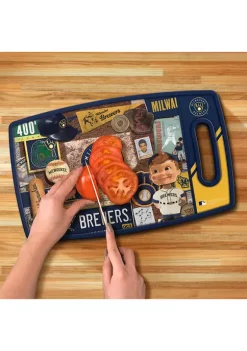 Deals 👍 MLB Milwaukee Brewers Retro Series Cutting Board by You The Fan 👏 -You The Fan Sales Belk 4715