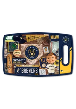 Deals 👍 MLB Milwaukee Brewers Retro Series Cutting Board by You The Fan 👏 -You The Fan Sales Belk 4716