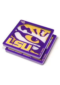 Outlet 🥰 NCAA LSU Tigers 3D Logo Series Coasters by You The Fan 👏 -You The Fan Sales Belk 4760