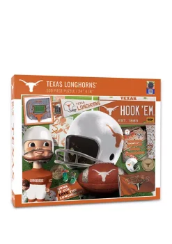Discount 👍 NCAA Texas Longhorns Retro Series Puzzle - 500 Pieces by You The Fan 🧨 -You The Fan Sales Belk 4810