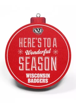 Wholesale 👍 NCAA Wisconsin Badgers 3D Logo Series Ornaments by You The Fan 🎉 -You The Fan Sales Belk 4983