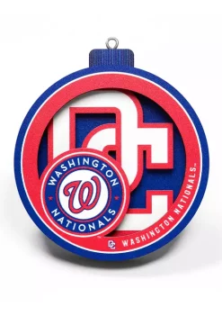Budget ❤️ MLB Washington Nationals 3D Logo Series Ornaments by You The Fan 🤩 -You The Fan Sales Belk 4999
