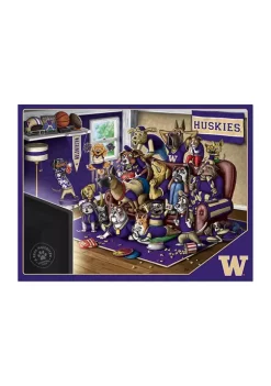 Cheap 🧨 NCAA Washington Huskies Purebred Fans 500pc Puzzle-"A Real Nailbiter" by You The Fan 😉 -You The Fan Sales Belk 5358