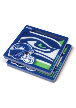 Budget 😍 NFL Seattle Seahawks 3D Logo Series Coasters by You The Fan 🧨 -You The Fan Sales Belk 5363