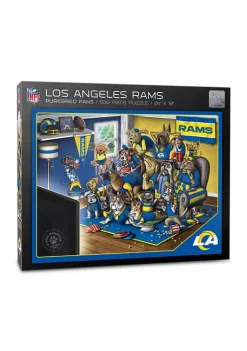 Promo 🧨 NFL Los Angeles Rams Purebred Fans 500-Piece Puzzle-"A Real Nailbiter" by You The Fan 👏 -You The Fan Sales Belk 5383