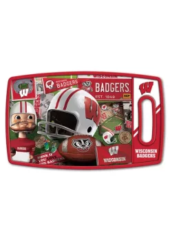 Promo π NCAA Wisconsin Badgers Retro Series Cutting Board by You The Fan β€οΈ