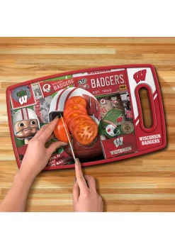 Promo 🔔 NCAA Wisconsin Badgers Retro Series Cutting Board by You The Fan ❤️ -You The Fan Sales Belk 5420