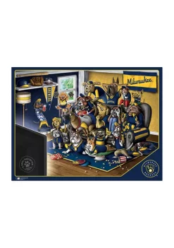 Top 10 🤩 MLB Milwaukee Brewers Purebred Fans 500 Piece Puzzle - "A Real Nailbiter" by You The Fan ❤️ -You The Fan Sales Belk 5429