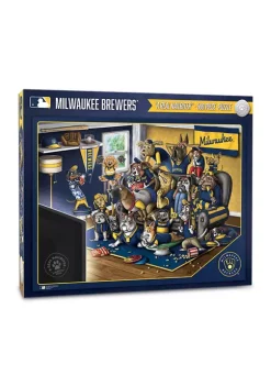 Top 10 🤩 MLB Milwaukee Brewers Purebred Fans 500 Piece Puzzle - "A Real Nailbiter" by You The Fan ❤️ -You The Fan Sales Belk 5430