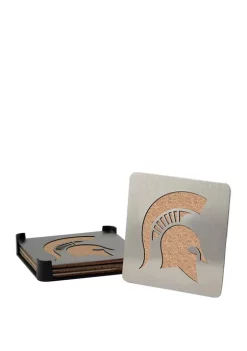 Coupon 💯 NCAA Michigan State Spartans Set of 4 Coasters by You The Fan ⭐