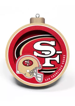 Cheapest 🎁 NFL San Francisco 49ers 3D Logo Series Ornaments by You The Fan 🥰 -You The Fan Sales Belk 612