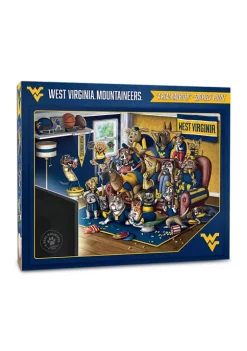 Cheapest ❤️ NCAA West Virginia Mountaineers Purebred Fans 500 Piece Puzzle-"A Real Nailbiter" by You The Fan 😀