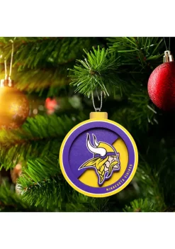 Brand new 🎁 NFL Minnesota Vikings 3D Logo Series Ornaments by You The Fan ⭐ -You The Fan Sales Belk 681