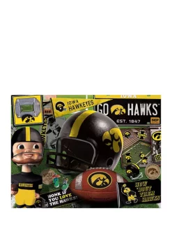 Discount ⌛ NCAA Iowa Hawkeyes Retro Series Puzzle - 500 Pieces by You The Fan ✨ -You The Fan Sales Belk 739
