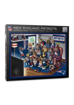 Cheapest 🔥 NFL New England Patriots Purebred Fans 500-Piece Puzzle-"A Real Nailbiter" by You The Fan ⌛ -You The Fan Sales Belk 822